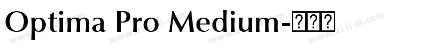 Optima Pro Medium字体转换